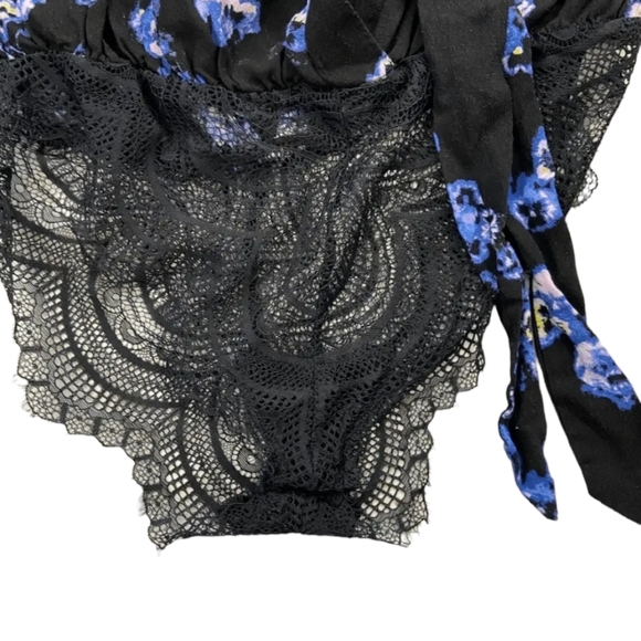 FREE PEOPLE Fourties Feel Bodysuit Black Combo EUC sz XS - Picture 9 of 16